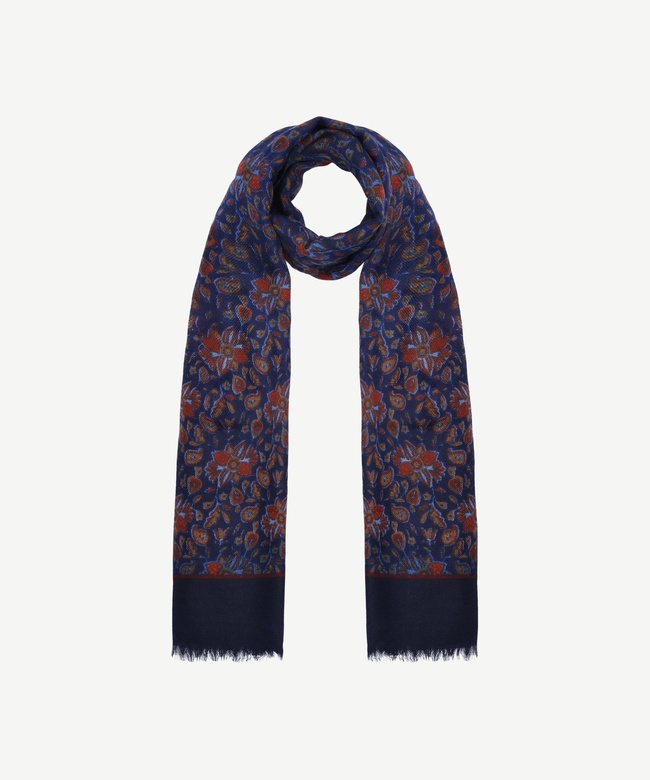  YARGICI Çiçek Desenli Yün Şal