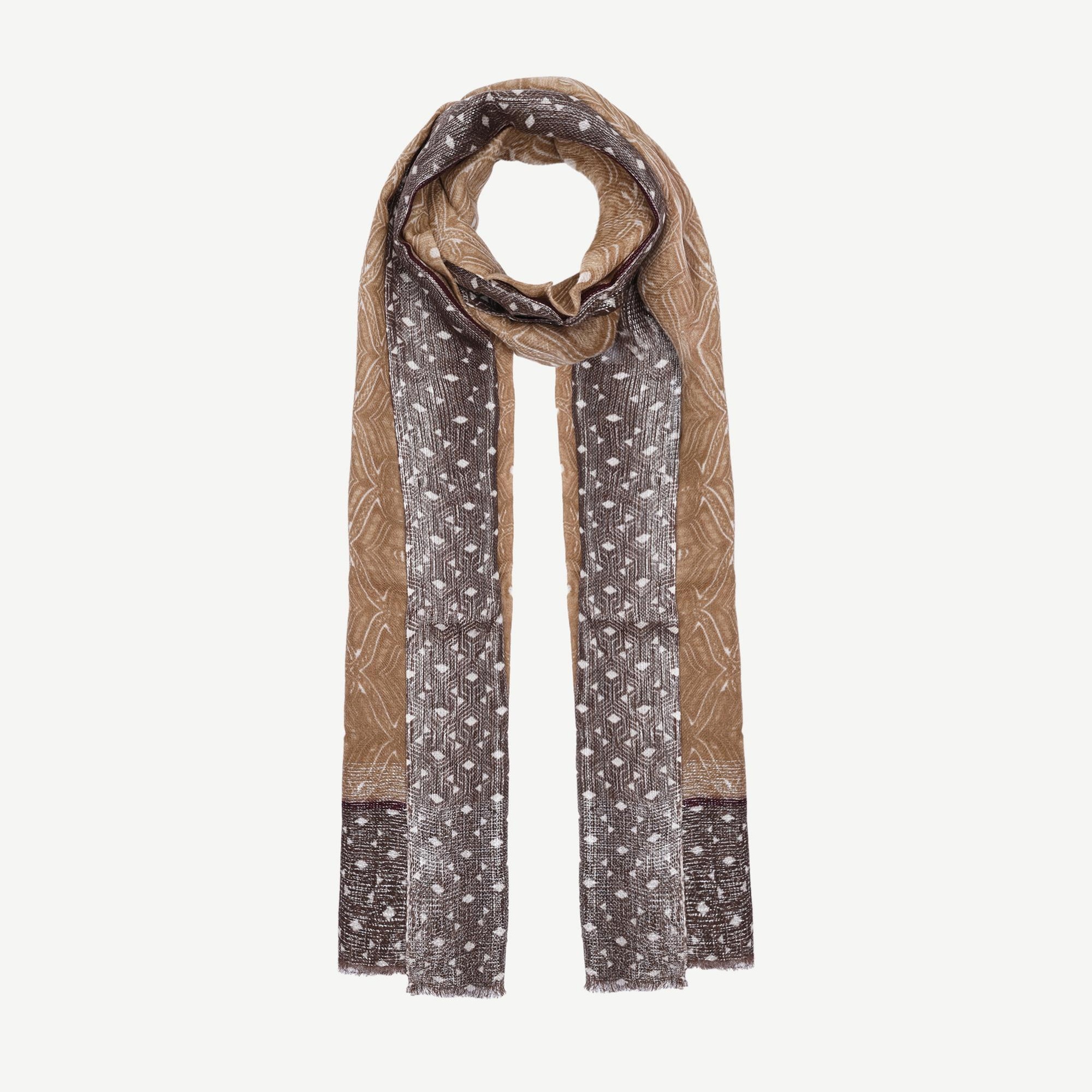 YARGICI Karışık Desenli Yün Şal