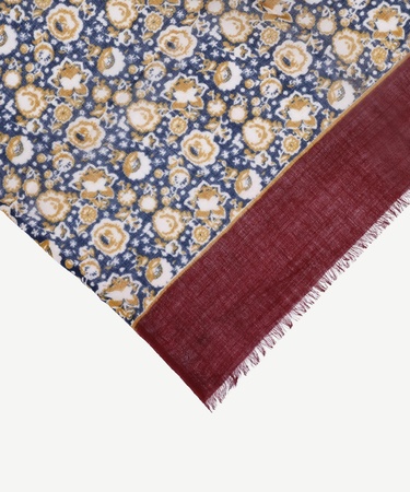  YARGICI Çiçek Desenli Yün Şal