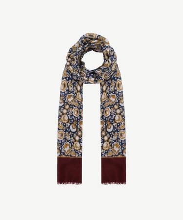  YARGICI Çiçek Desenli Yün Şal