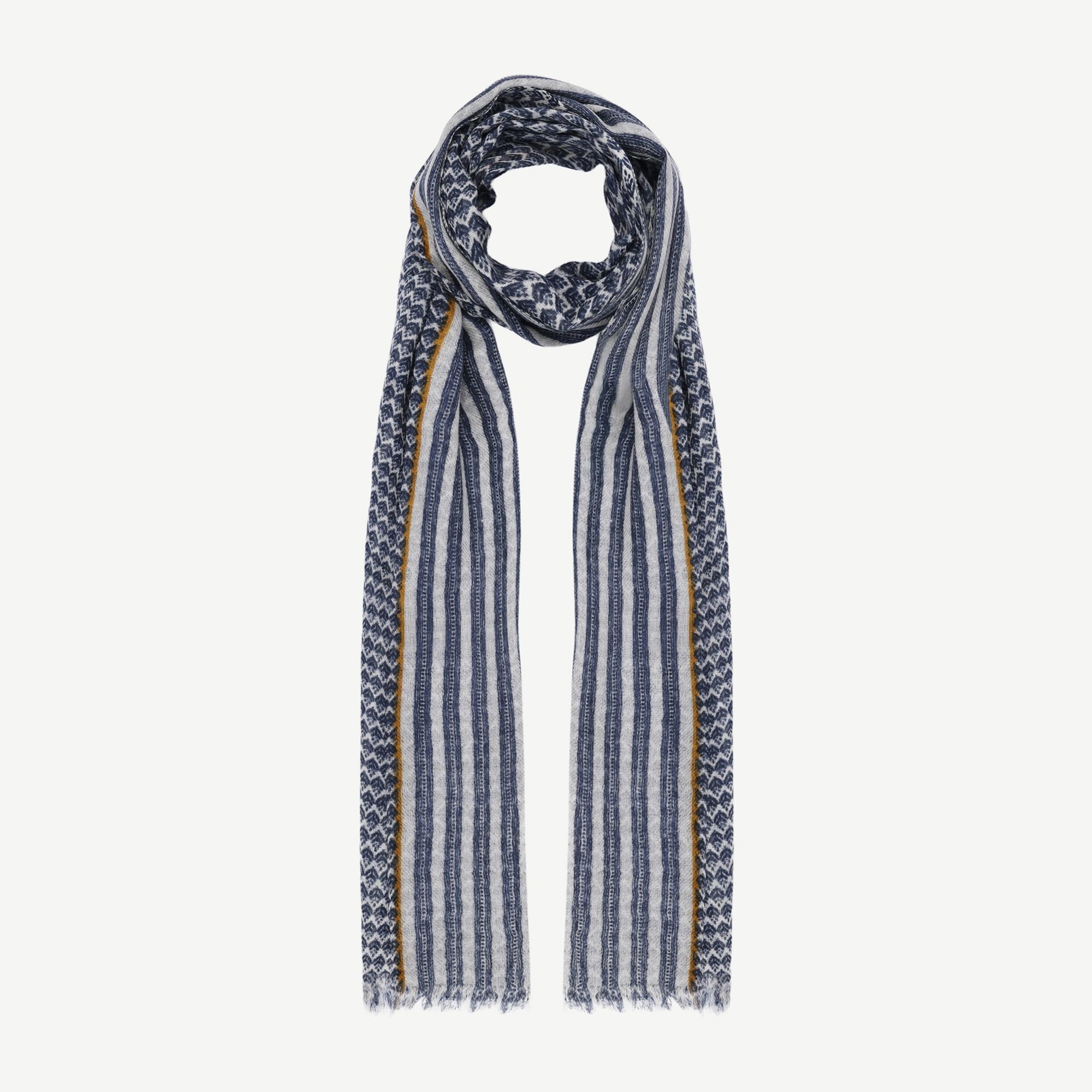 YARGICI Geometrik Desenli Yün Şal