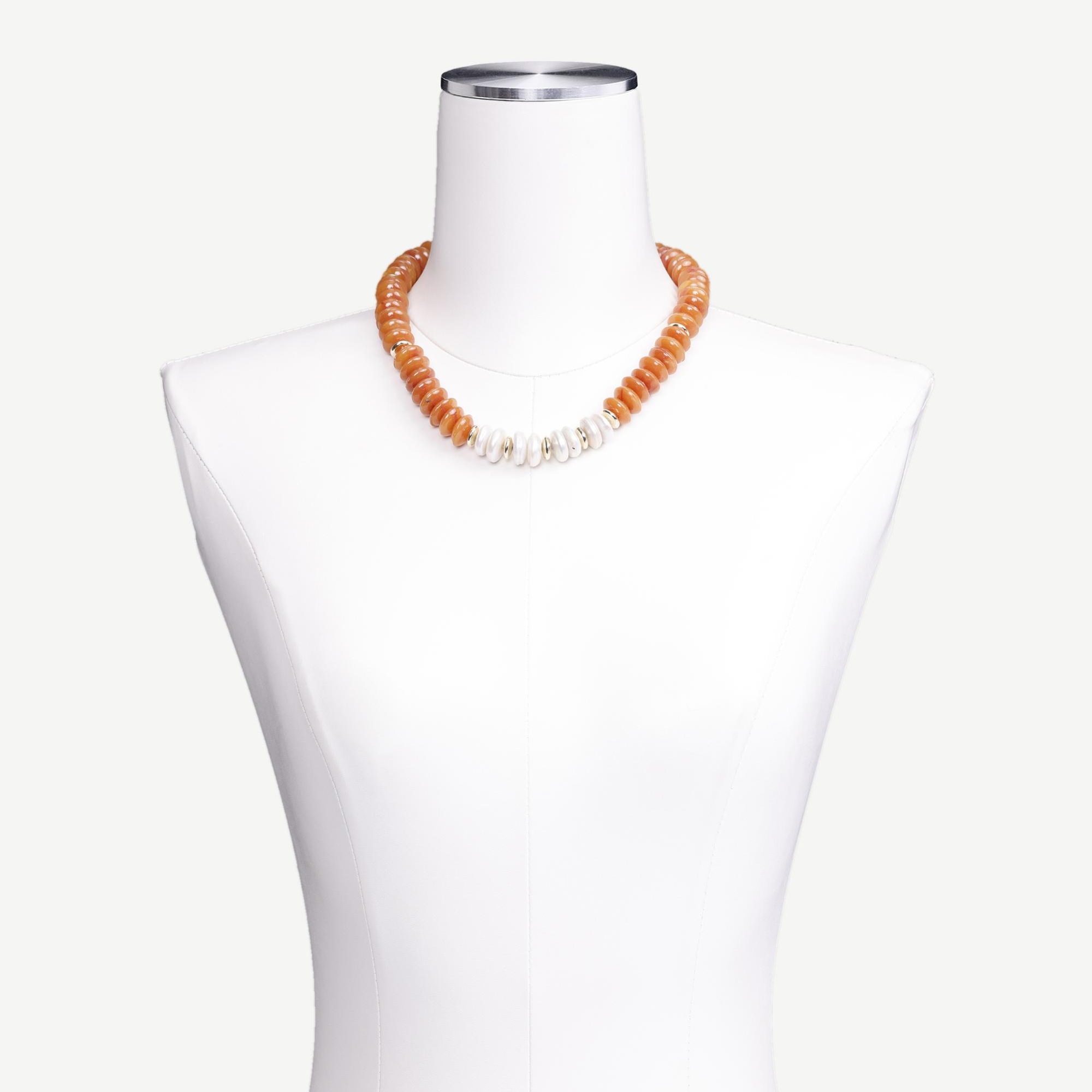 YARGICI İnci Detaylı Reçine Kolye