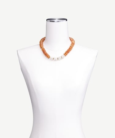  YARGICI İnci Detaylı Reçine Kolye