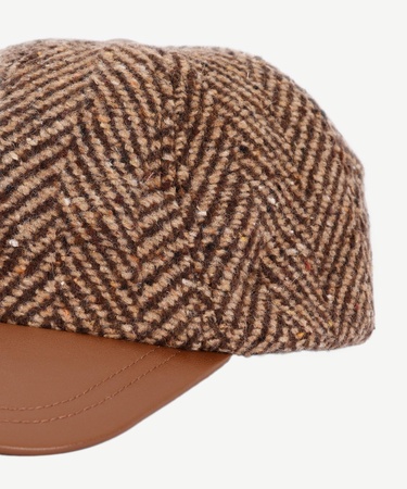  YARGICI Balıksırtı Desenli Yün Şapka