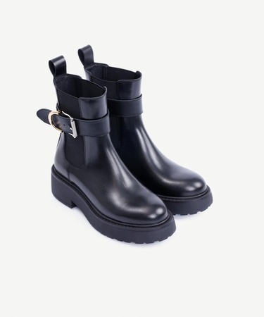  YARGICI Lastikli Ve Tokalı Deri Bot