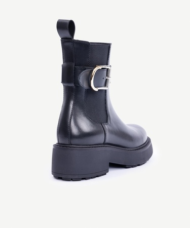  YARGICI Lastikli Ve Tokalı Deri Bot