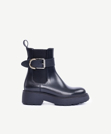  YARGICI Lastikli Ve Tokalı Deri Bot