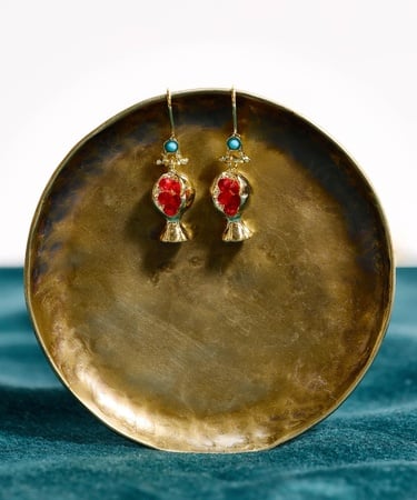  YARGICI Nar Figürlü Küpe