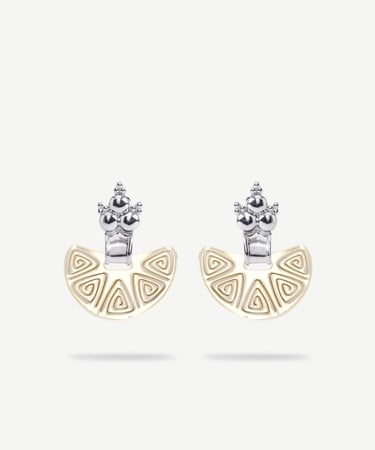  YARGICI Gold Ve Gümüş Detaylı Küpe