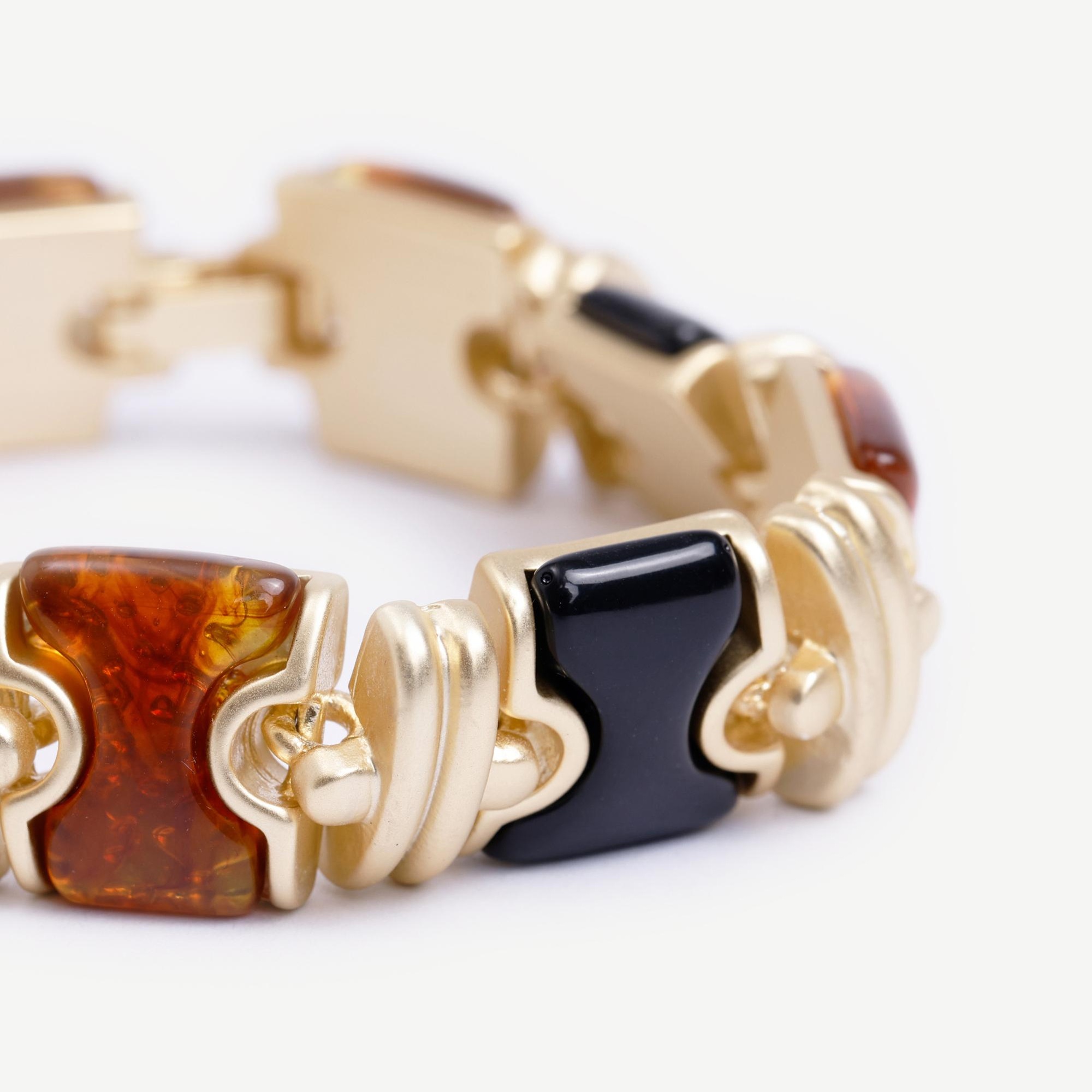 YARGICI Reçine Detaylı Gold Bileklik