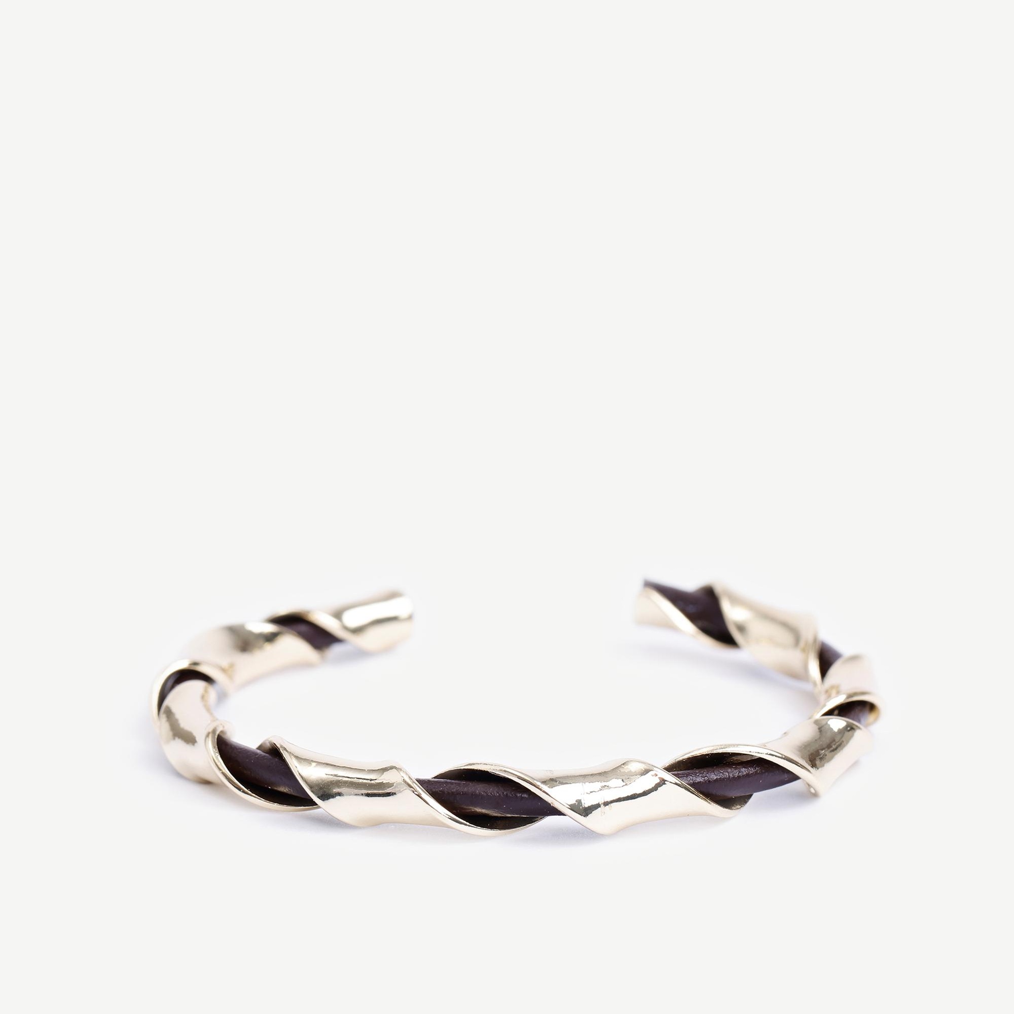 YARGICI Deri Detaylı Cuff Bileklik