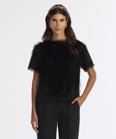  YARGICI Kayık Yaka Kısa Kollu Bluz