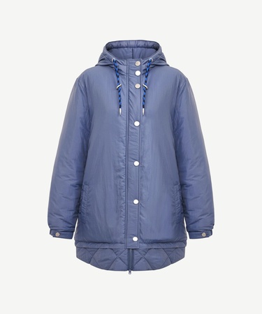  YARGICI Geniş Kapüşonlu Yaka Uzun Kol Pardösü