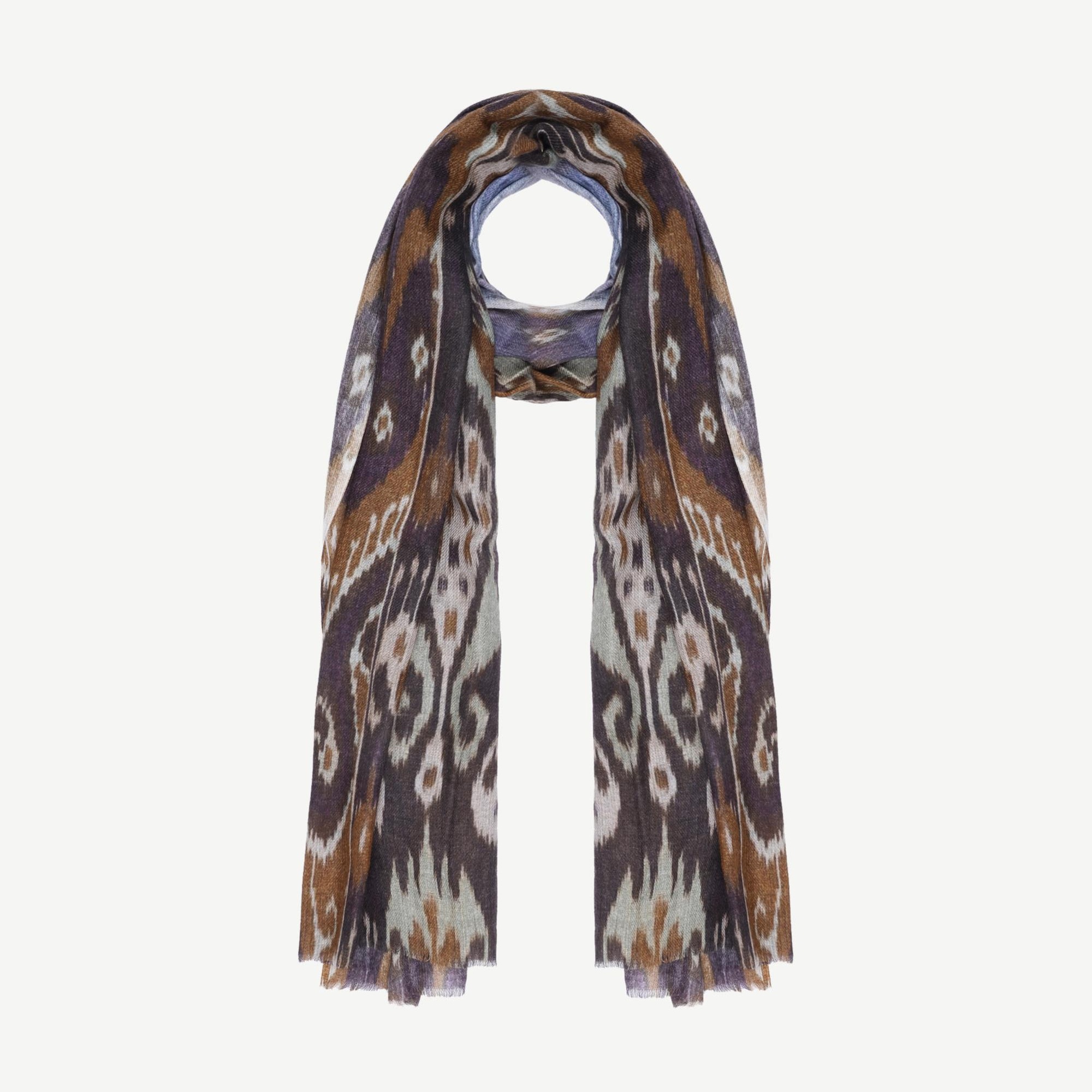 YARGICI Etnik Desenli Yün Şal