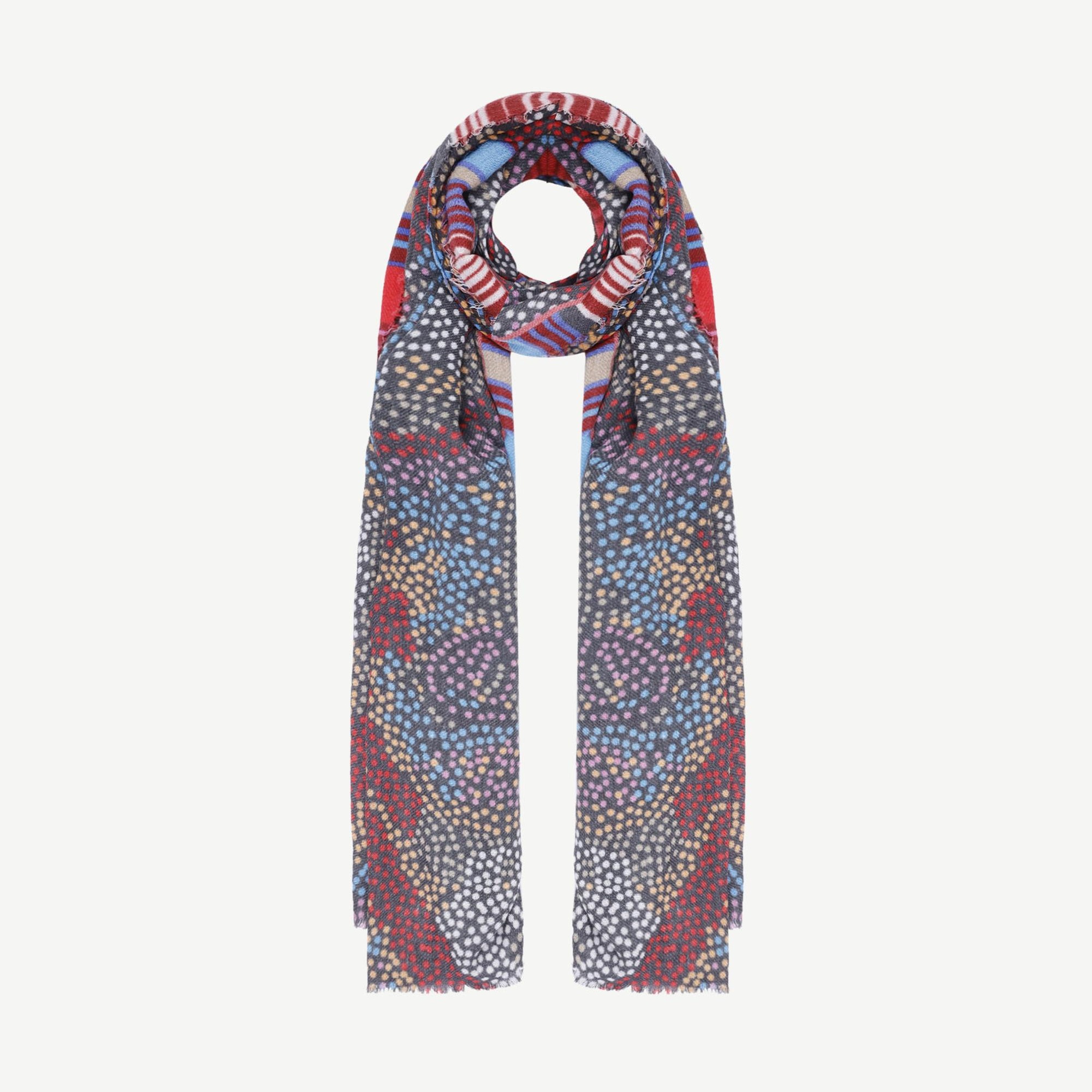 YARGICI Etnik Desenli Yün Şal