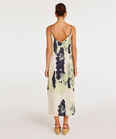  YARGICI Askılı Midi Boy Elbise