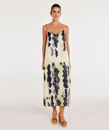  YARGICI Askılı Midi Boy Elbise