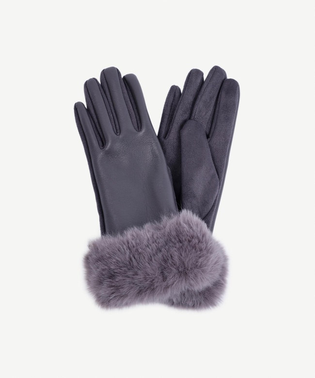  YARGICI Bileği Kürklü Pu Eldiven