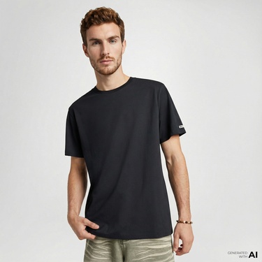  Converse Erkek Cons Baskılı Siyah T-Shirt