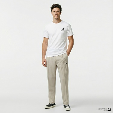  Converse Erkek Baskılı Beyaz T-Shirt