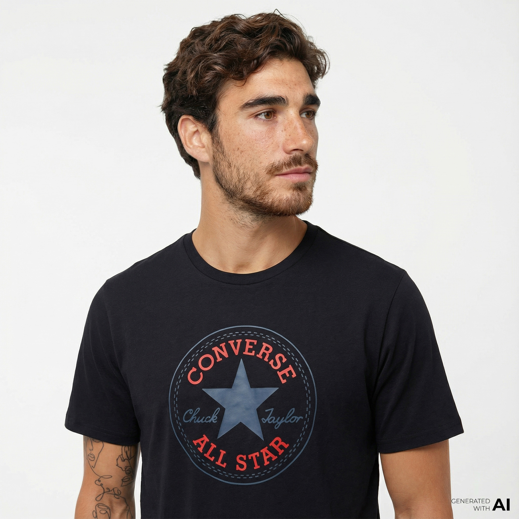  Converse Erkek Siyah T-Shirt