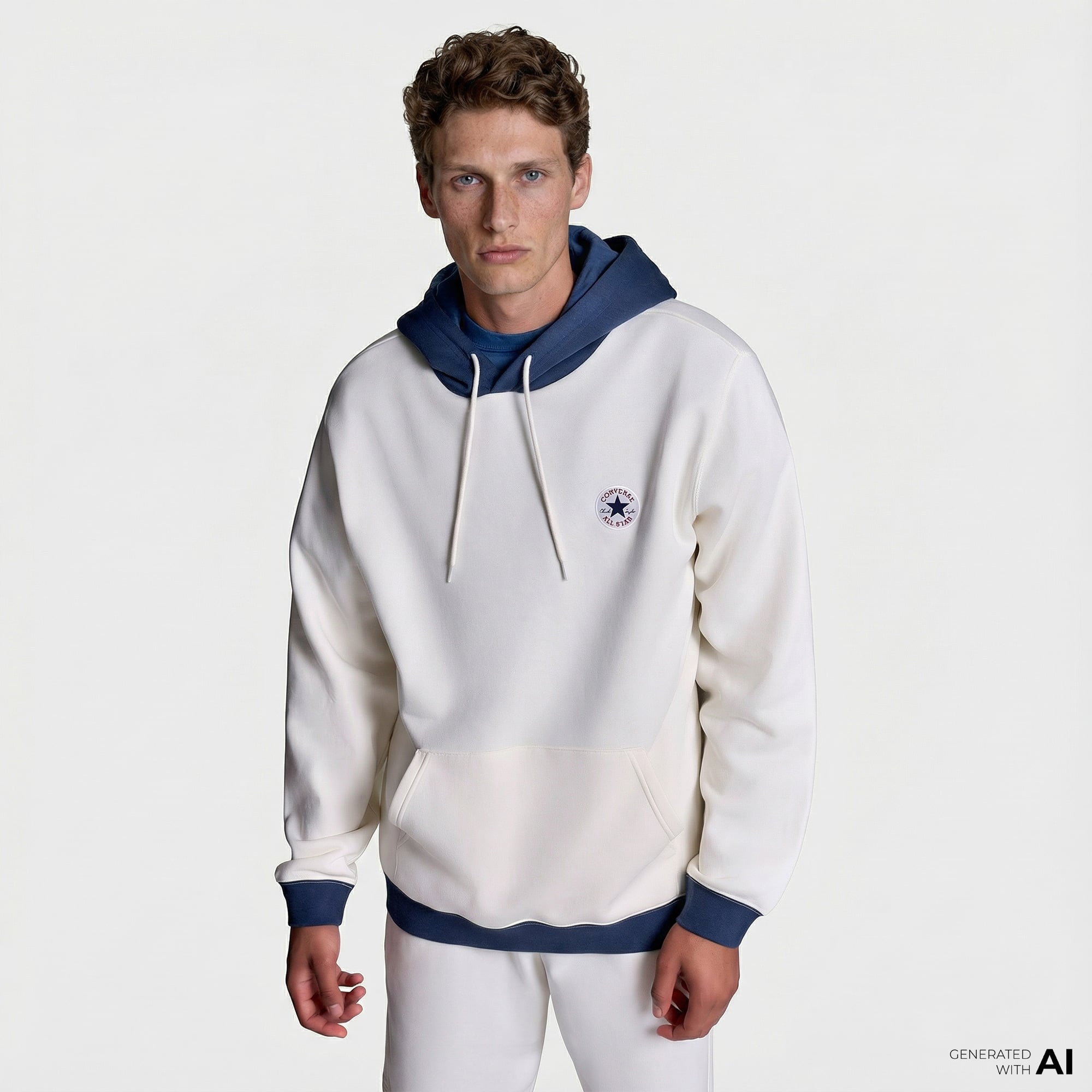  Converse Erkek Chuck Beyaz Hoodie