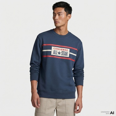  Converse Erkek Lacivert Sweatshirt