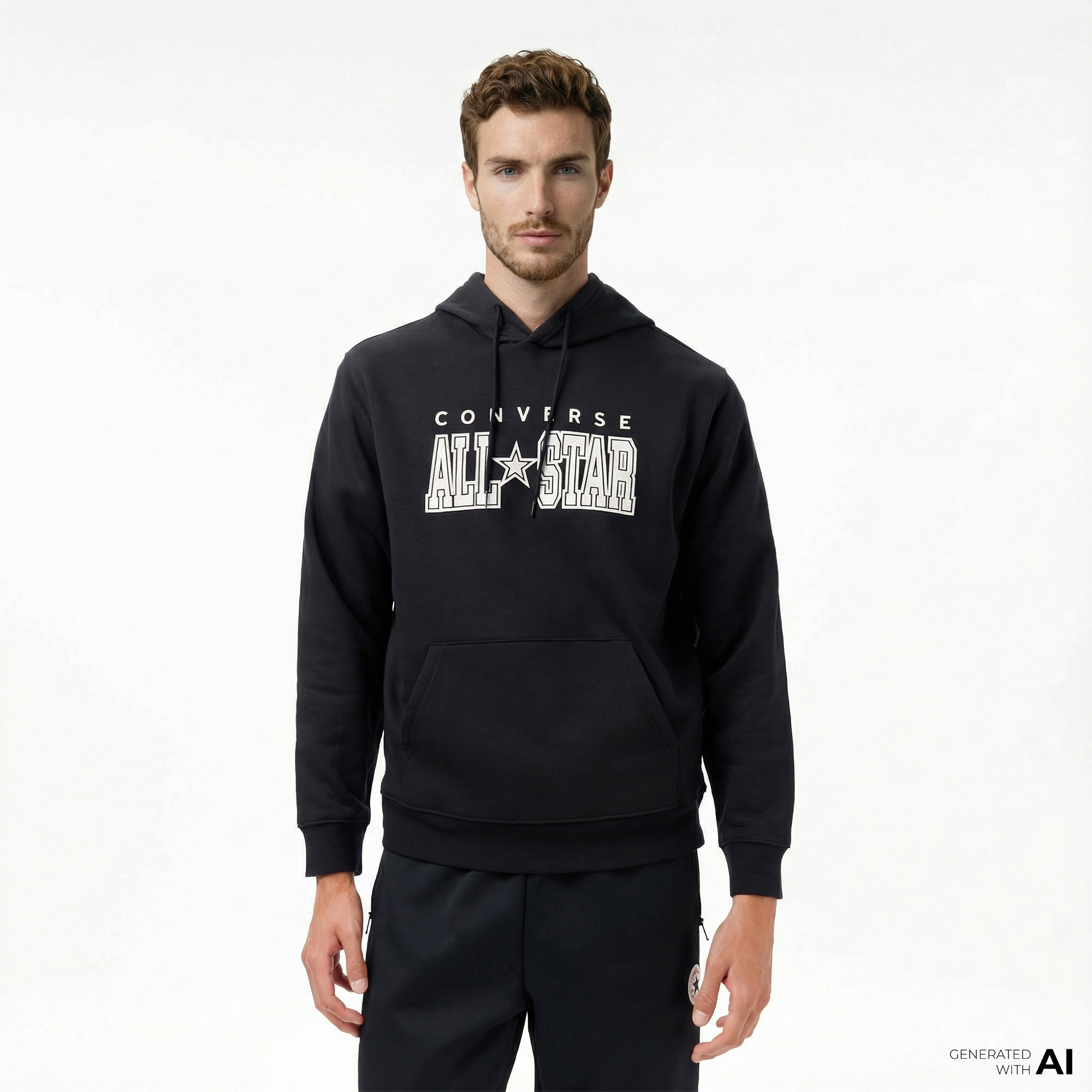  Converse Erkek Siyah Sweatshirt