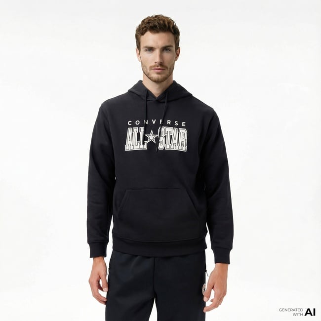  Converse Erkek Siyah Sweatshirt