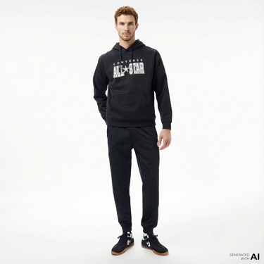  Converse Erkek Siyah Sweatshirt