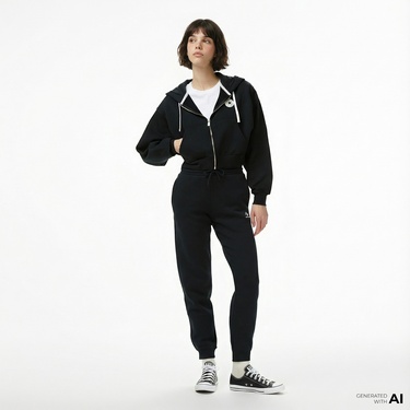  Converse Kadın Siyah Hoodie