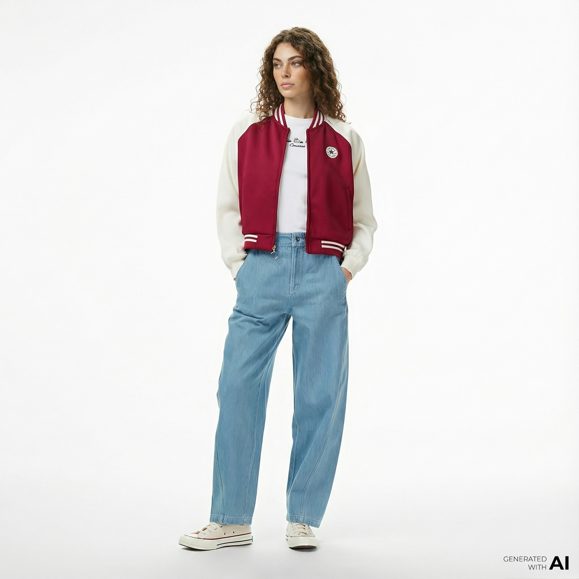 Converse Unisex Bordo Ceket