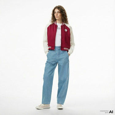  Converse Unisex Bordo Ceket