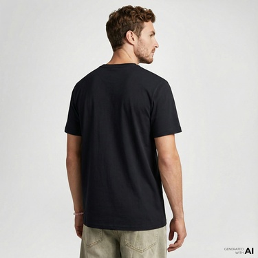  Converse Erkek Cons Baskılı Siyah T-Shirt