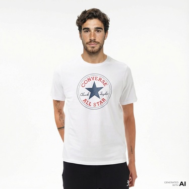  Converse Erkek Beyaz T-Shirt