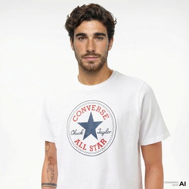  Converse Erkek Beyaz T-Shirt