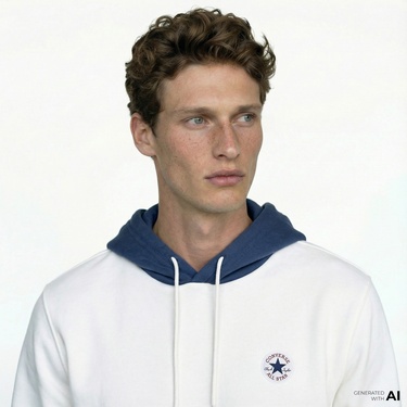  Converse Erkek Chuck Beyaz Hoodie