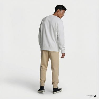  Converse Erkek Beyaz Sweatshirt