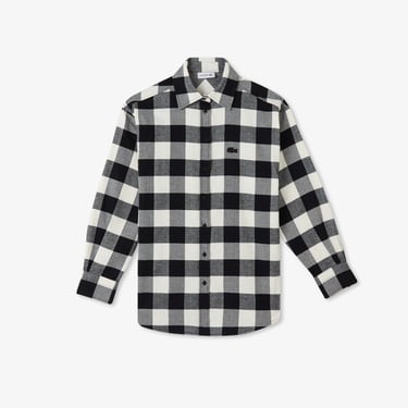  Lacoste Kadın Kareli Siyah Gömlek