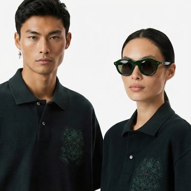  Lacoste Runway Unisex Loose Fit Koyu Yeşil Polo