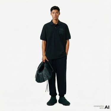  Lacoste Runway Unisex Loose Fit Koyu Yeşil Polo