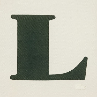  Lacoste Runway Kadın Bisiklet Yaka Baskılı İpek Beyaz T-Shirt