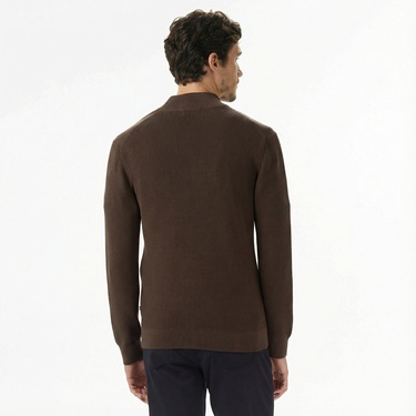  Nautica Erkek Kahverengi Classic Fit Kazak