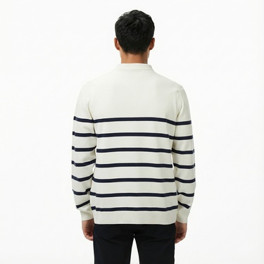  Nautica Erkek Krem Rengi Regular Fit Kazak