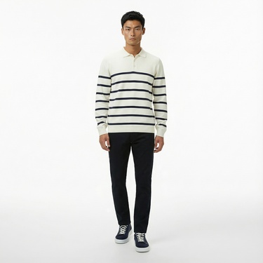  Nautica Erkek Krem Rengi Regular Fit Kazak