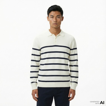  Nautica Erkek Krem Rengi Regular Fit Kazak