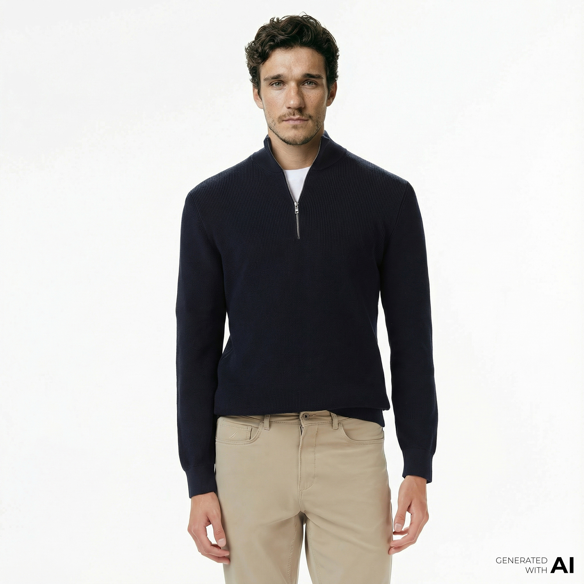  Nautica Erkek Lacivert Classic Fit Kazak