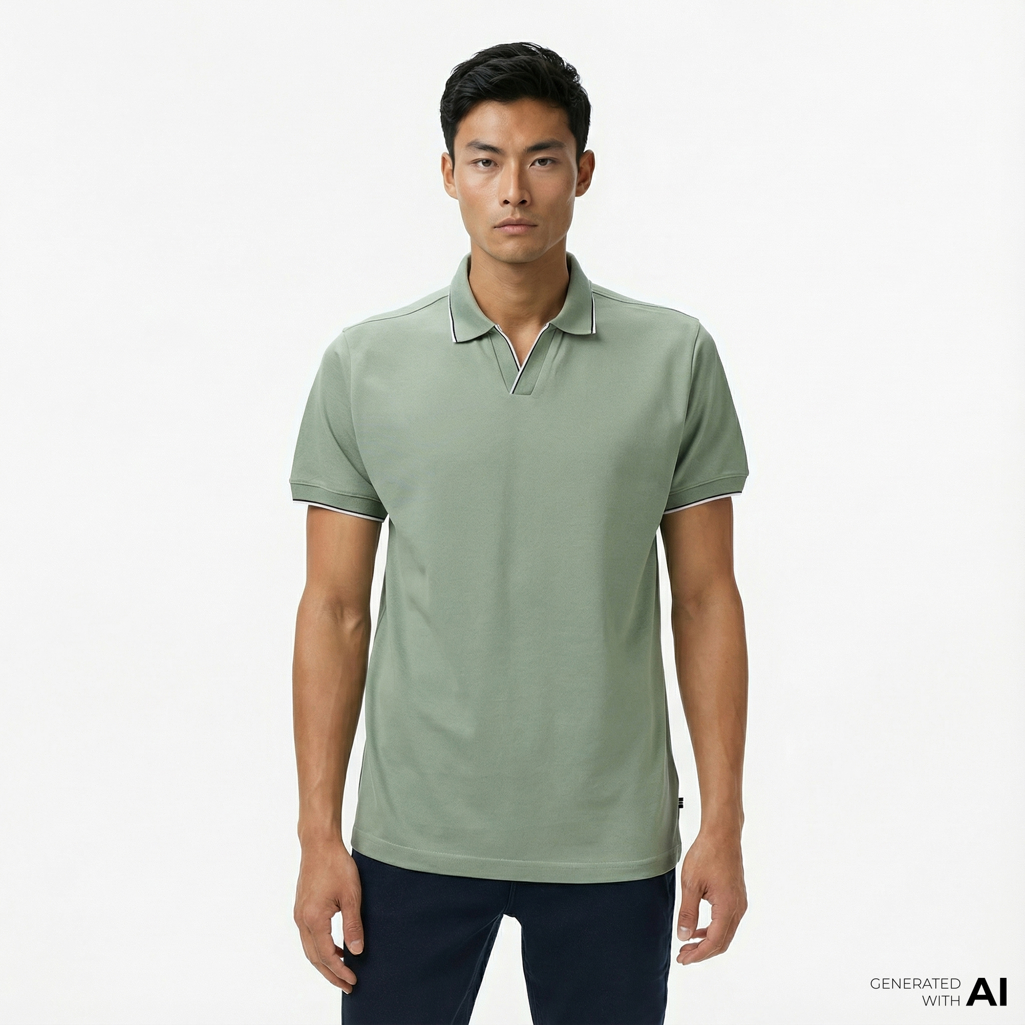  Nautica Erkek Yeşil Classic Fit Polo Yaka T-Shirt