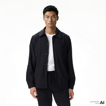  Nautica Erkek Siyah Regular Fit Gömlek