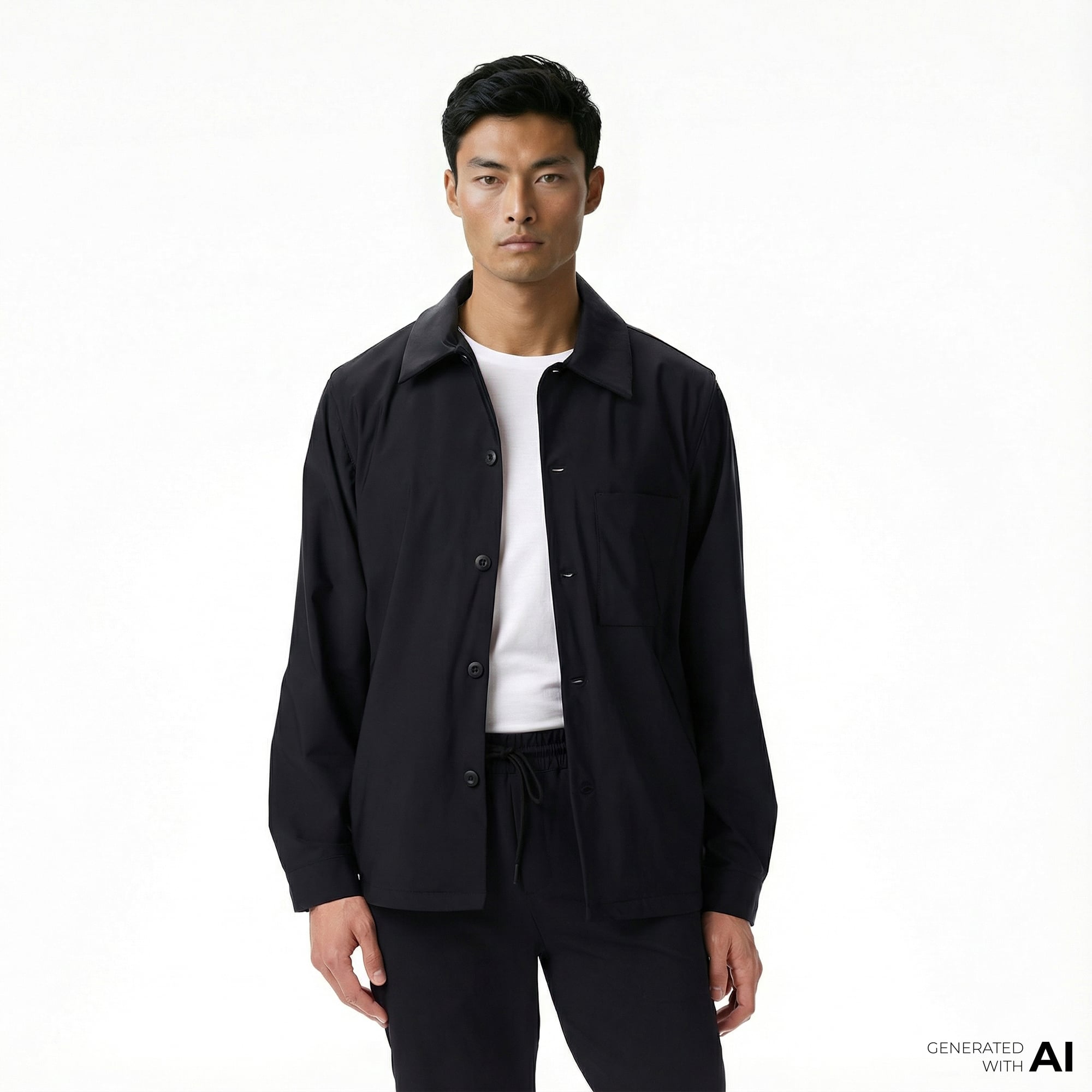  Nautica Erkek Siyah Regular Fit Gömlek